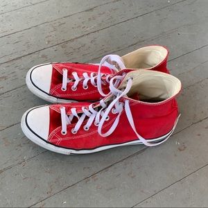 Converse All Star Chuck Taylor Red Hi Top Size 10